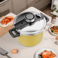科帝索高压锅家用烹饪加热燃气不锈钢珐琅高压力锅通用涂层耐高温