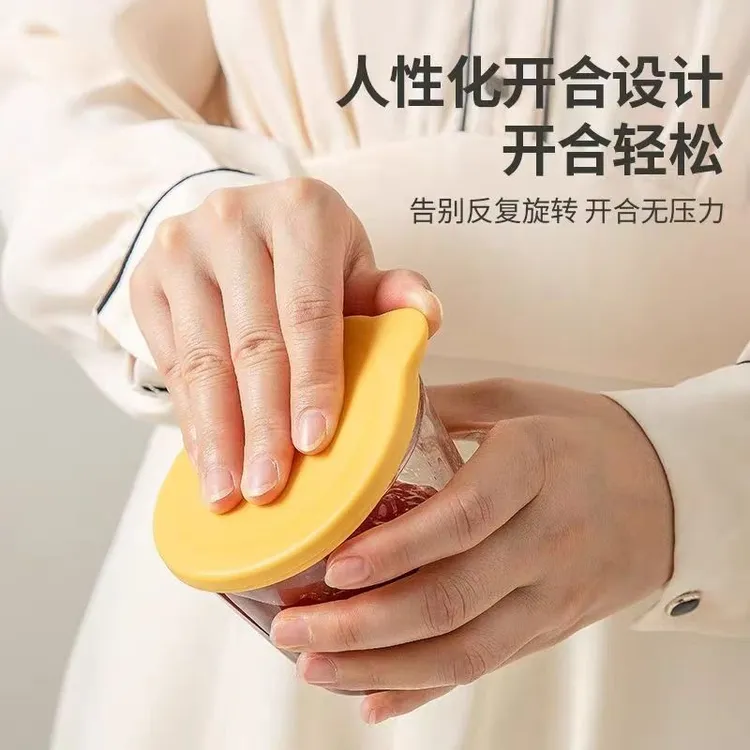 带盖咸菜罐玻璃保鲜盒食品级收纳盒冰箱保鲜罐小菜泡菜罐子分装盒