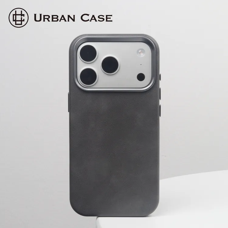 复古做旧皮革PU磁吸拍摄按键适用于iPhone17promax手机壳个性简约