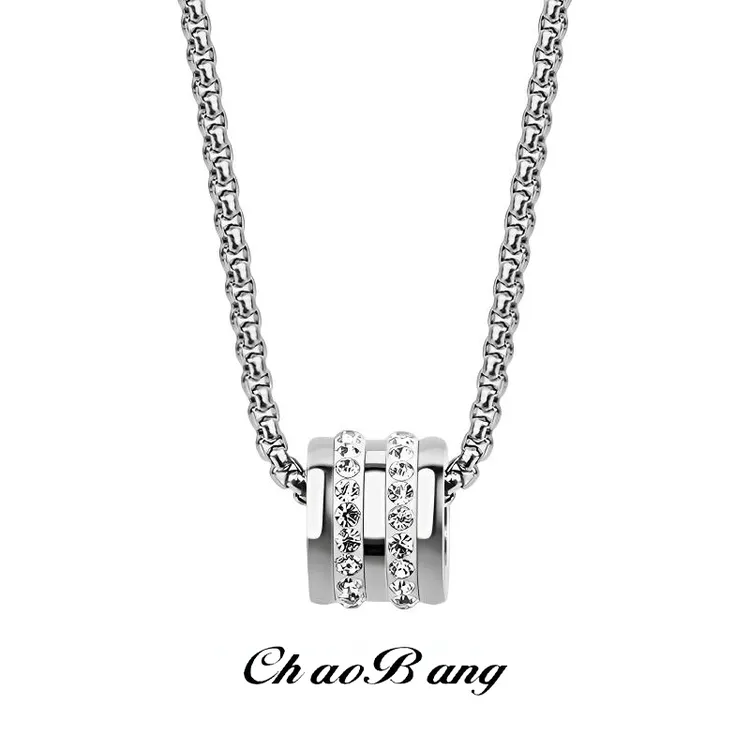 钛钢项链 小蛮腰项链男潮个性转运珠吊坠高级感小众配饰轻奢饰品