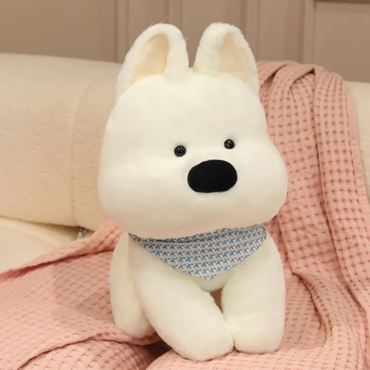 生日礼物西高地抱枕娃娃毛绒玩偶睡觉抱小狗公仔毛绒玩具桌面摆件商品图