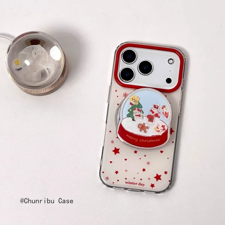 可爱卡通白底红星爱心适用苹果17/16promax手机壳kitty磁吸15/14