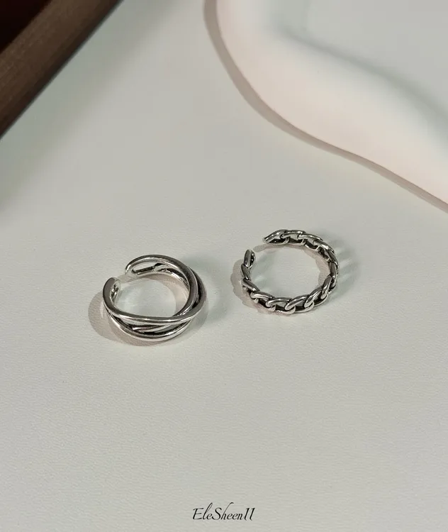 铜合金戒指 韩系ins时尚简约个性做旧小众设计冷淡风开口戒