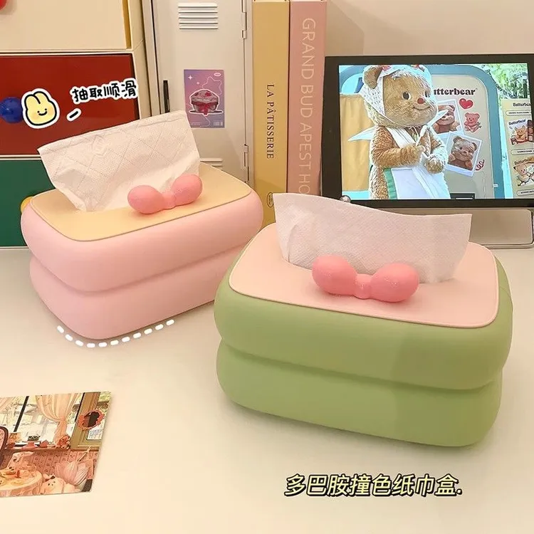 多巴胺纸巾盒奶油风客厅桌面茶几创意抽纸盒家用2025新款餐巾纸盒