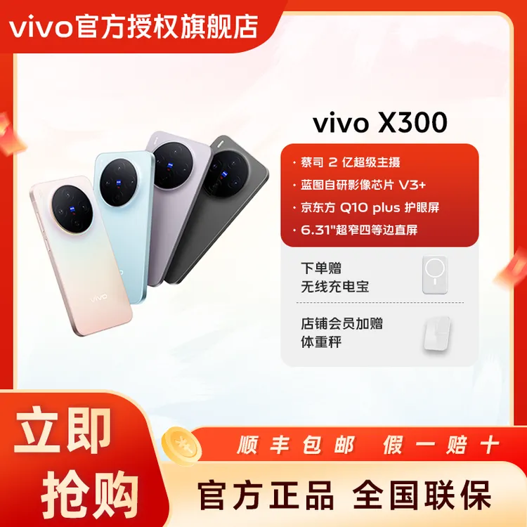 【达人专属】vivo X300 512/1T新品5G蔡司影像蓝海大电池手机