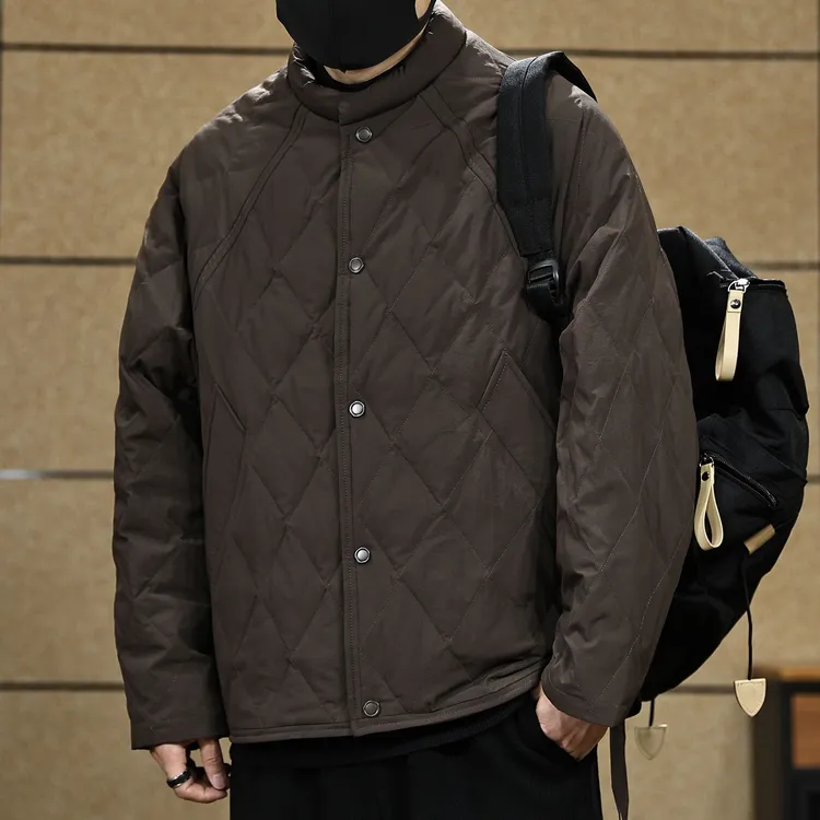 高端复古90鹅绒轻薄羽绒服男士老钱风外套冬季保暖羽绒夹克男上衣