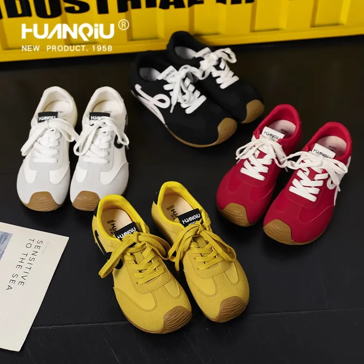 环球复古德训鞋女2025秋季新款爆款百搭小白鞋休闲板鞋阿甘运动鞋