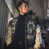 关闭周日 黑镜 棒球服 夹克 美式 宽松 潮流 国潮