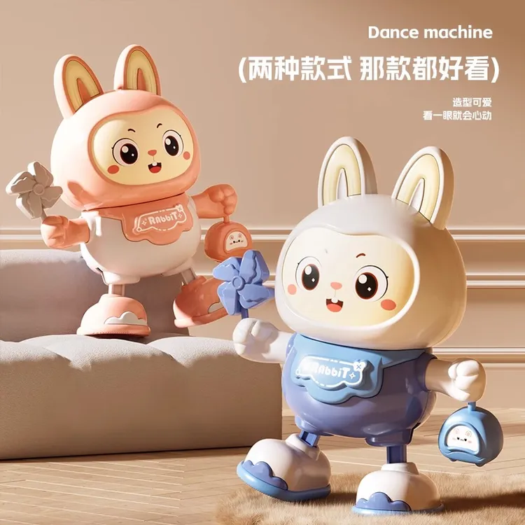 婴儿早教益智0-3岁萌兔幼儿练习抬头训练唱歌儿童玩具生日礼物