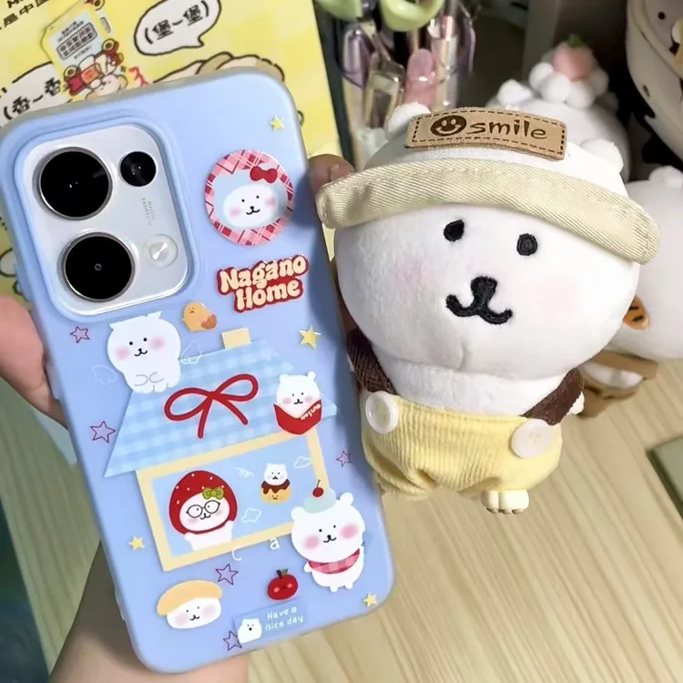 自嘲熊果冻二合一卡通手机壳适用iPhone16华为P70oppo小米15vivo