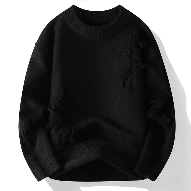 秋冬季新款加厚毛衣男士针织衫高档潮流羊毛衫休闲保暖打底线衣服