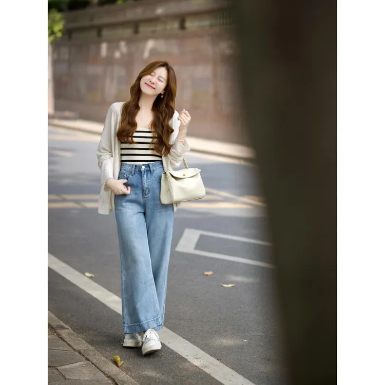 百搭裤子女款爆款2025新款上班族通勤风女装高级感内搭洋气开衫