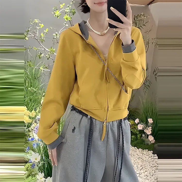 长袖卫衣女2025新款早秋韩系显瘦