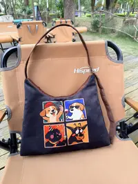 顽皮小狗新月包拉链单肩斜跨包大容量卡通潮流时尚布包托特包