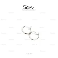 合金耳饰 【SANSAN】大圆圈螺旋耳夹A64