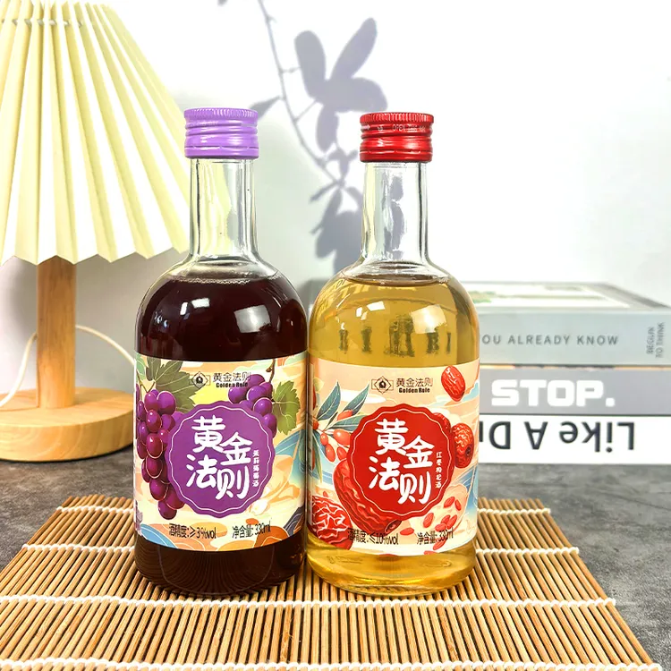 黄金法则新品黄金法则果酒茉莉葡萄酒红枣枸杞果酒330ml果味酒
