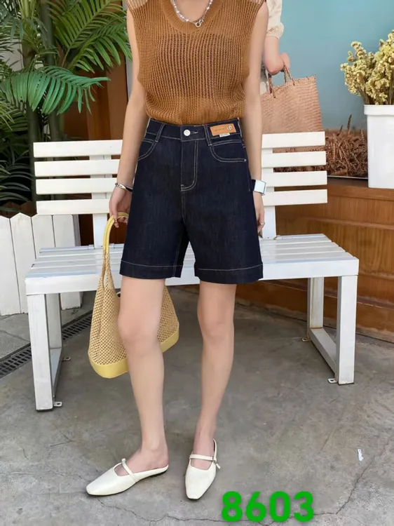 0666夏季新款高腰薄款五分短裤8603