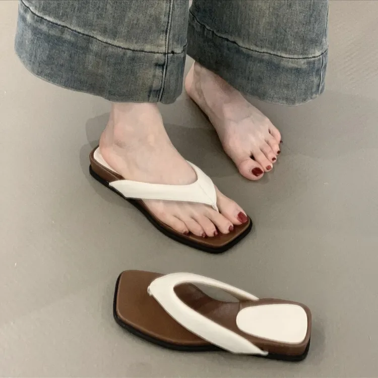 厚底人字拖韩版休闲百搭夹脚拖鞋2025年夏季新款外穿高级感凉拖鞋
