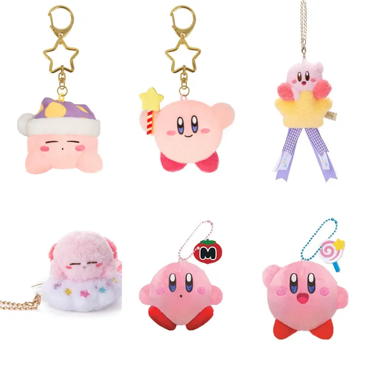 日版正品星之卡比kirby跳跃星星飘带挂件趴姿毛绒玩偶