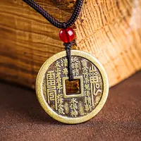 铜吊坠  铜花钱吊坠情侣挂坠