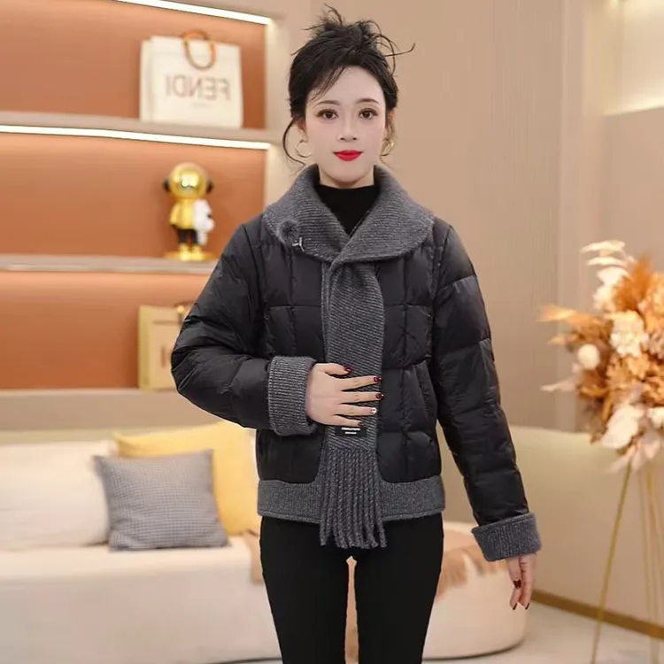 简约洋气百搭时尚保暖显瘦羽绒服新款宽松2025年冬季【SJYH3386】