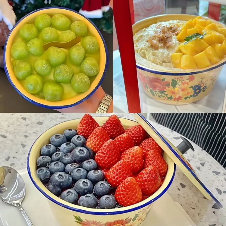 草莓蛋糕搪瓷盆生日蛋糕同城配送上门抖音团购送货上门芒果蓝莓款