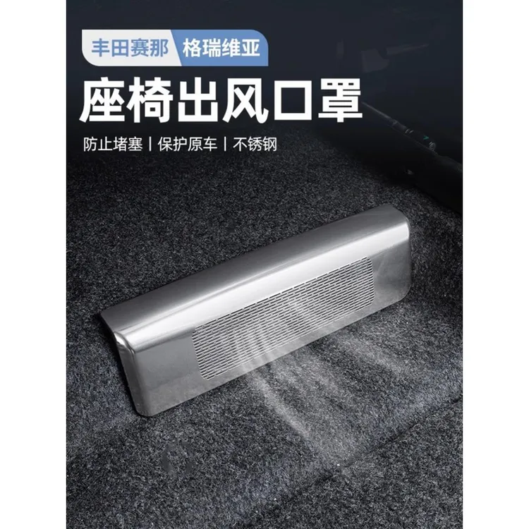 适用于丰田赛那座椅下出风口罩格瑞维亚不锈钢防尘罩塞纳用品大全