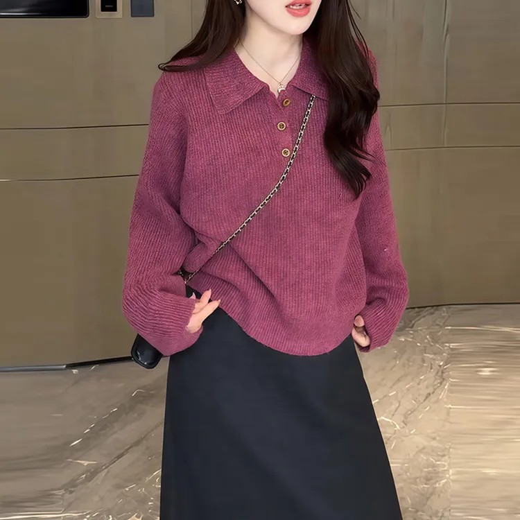 韩系漂亮显瘦设计感针织衫女2025秋季新款显白时尚慵懒风气质上衣