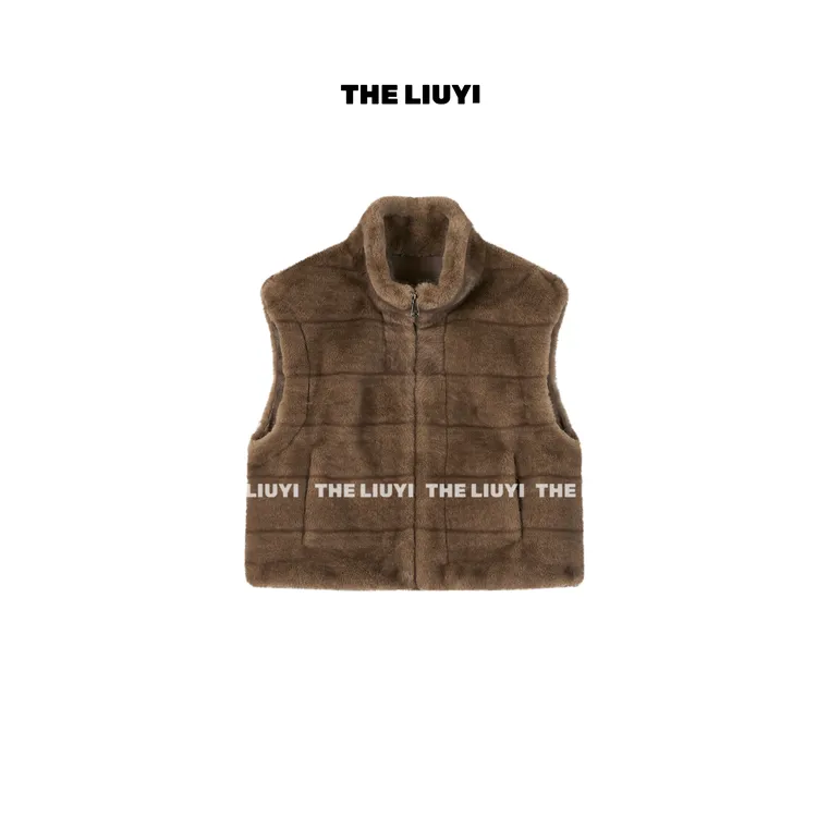 【LIUYI】冬季加厚时髦高级感环保毛毛马甲外套51222A3