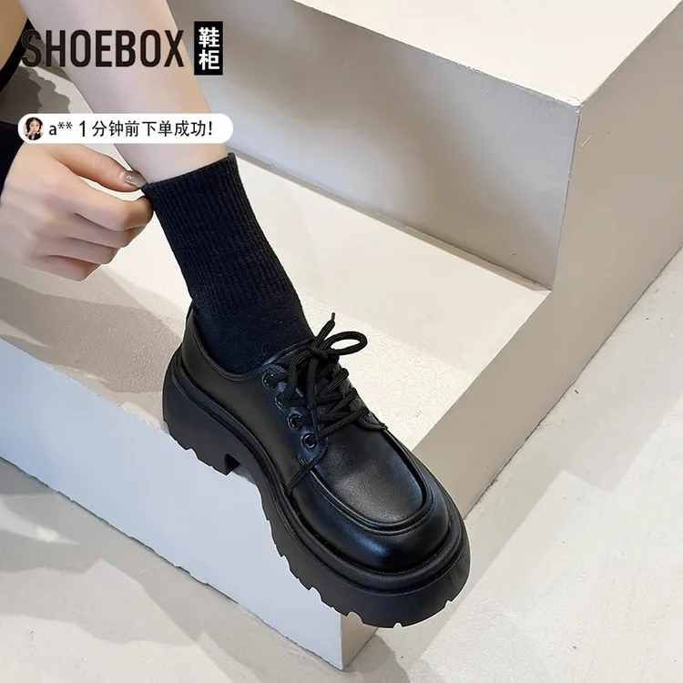 达芙妮集团旗下英伦风小皮鞋女2025秋季新款复古单鞋子百搭乐福鞋