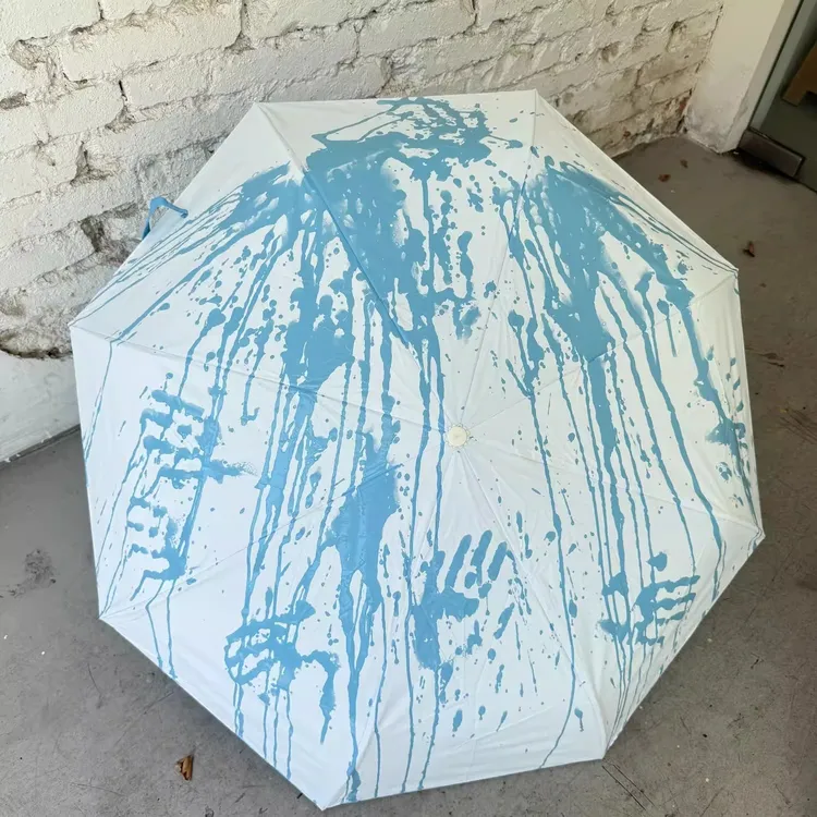 遇水变蓝雨伞高颜值渐变自动晴雨两用遮阳伞防创意个性太阳伞