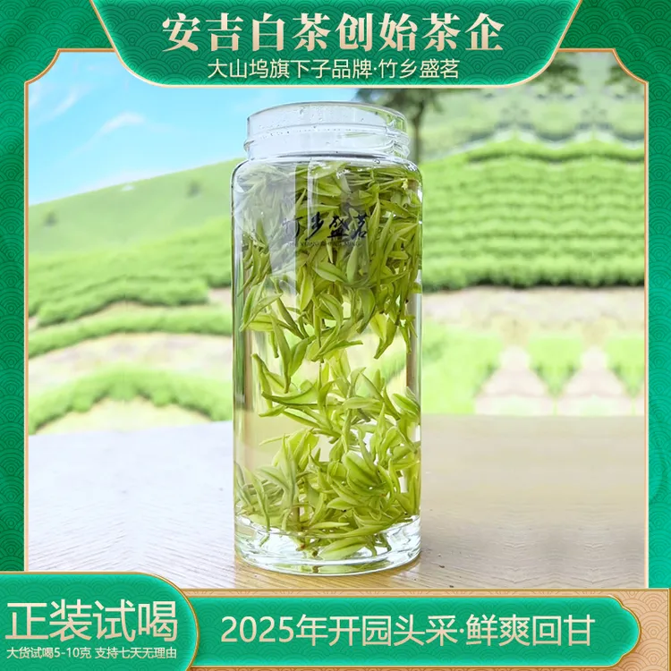 【翡翠嫩芽T1】2025年新茶正宗安吉高山白茶春茶原产地鲜爽明前绿茶