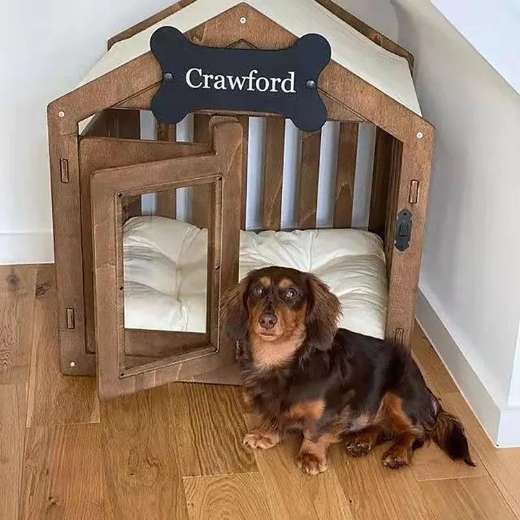 纵晨高端实木制室内狗别墅狗窝屋豪华猫屋四冬季狗狗冬季保暖窝