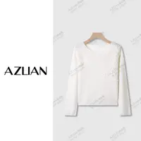 立体钩花针织圆领刺绣羊绒气质宽松长袖上衣女 PX-2079