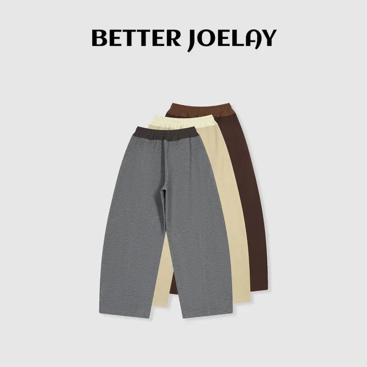 BETTER JOELAY-【白马刺绣】时尚休闲直筒裤子宽松百搭Z1310