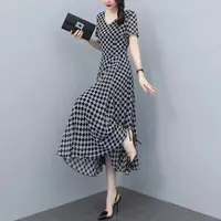 【1801-1900】初静高端时尚修身气质复古连衣裙