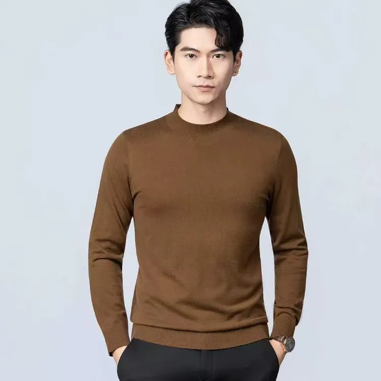 男士1808半高领薄款打底针织衫丹姐推荐