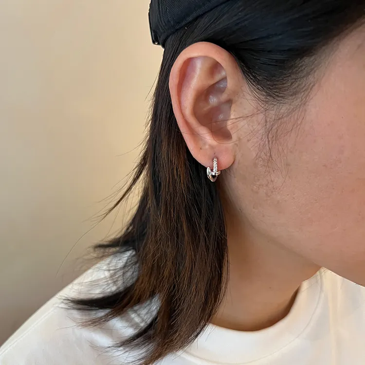 925银耳饰 【王嘉尔同款】钉子耳环男女高级感嘻哈小众耳钉耳圈