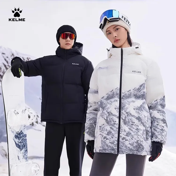 卡尔美旗舰店【24年新款羽绒服】羽绒服短款连帽外套冬季保暖BX