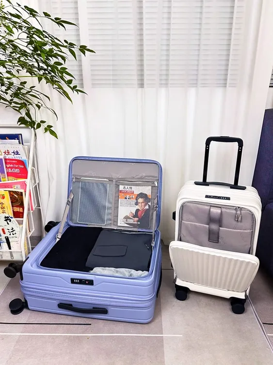 出口前开口行李箱20寸登机箱女可扩展24寸拉杆箱男女时尚旅行箱