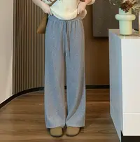 小羽酱小个子定制秋冬简约百搭慵懒显瘦糯米裤直筒松紧腰休闲裤