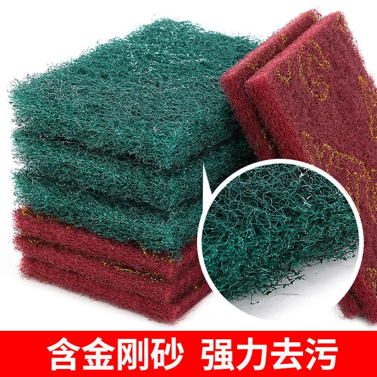 百洁布去污清洁布抹布金刚砂洗锅擦锅洗碗布拉丝布植绒国风日系