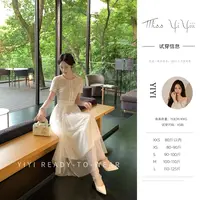 【贵贵仪式感】<中秋国庆大狂欢>小个子浪漫短袖连衣裙时尚简约长裙