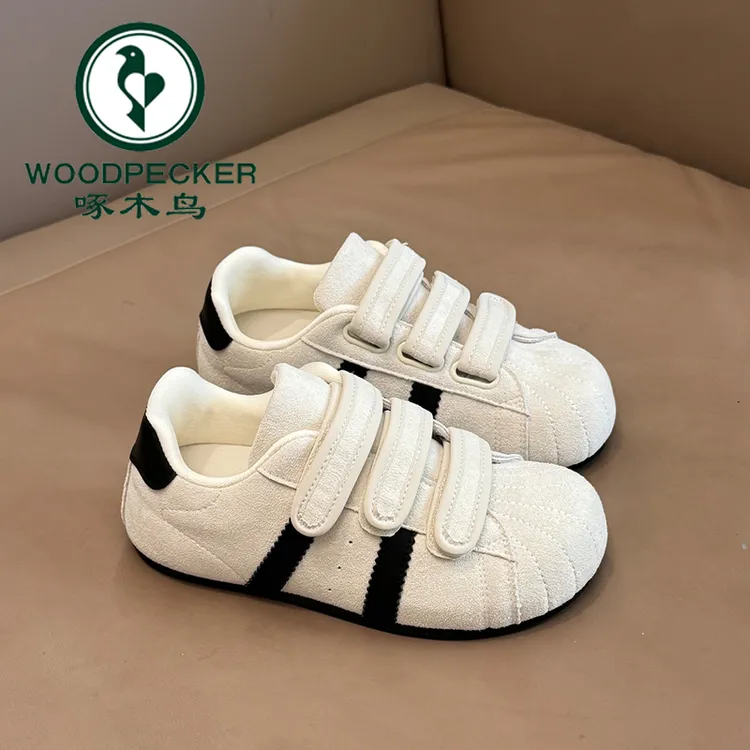 啄木鸟2025新款冬美拉德小众复古加绒保暖棉鞋女薄底软底德训鞋