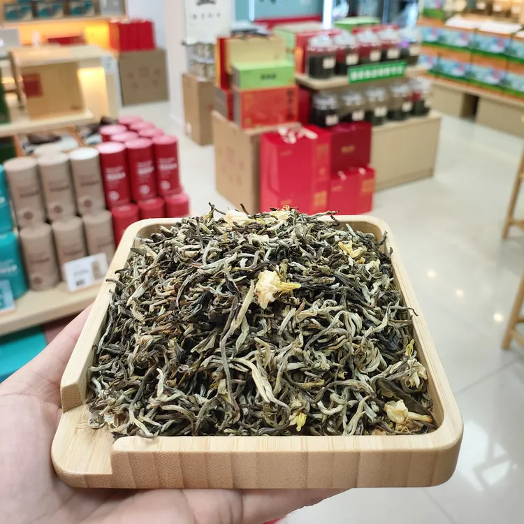 一品飘雪茉莉花茶飘浓香耐泡鲜香回甜完整嫩叶茶底干净