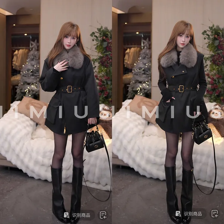 【mimius】P可溯源三星安心鹅绒毛领/袖子可拆收腰羽绒服汉服G12303