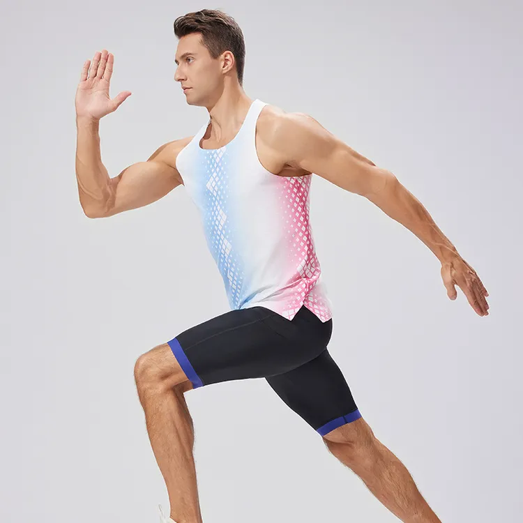 必迈夏季新款运动背心男无袖健身背心网球跑步马拉松透气速干背心