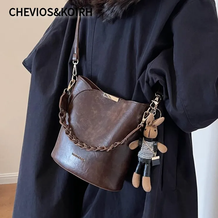 CHEVIOS&KOIRH复古小众设计包包女士2025新款高级质感百搭斜挎包