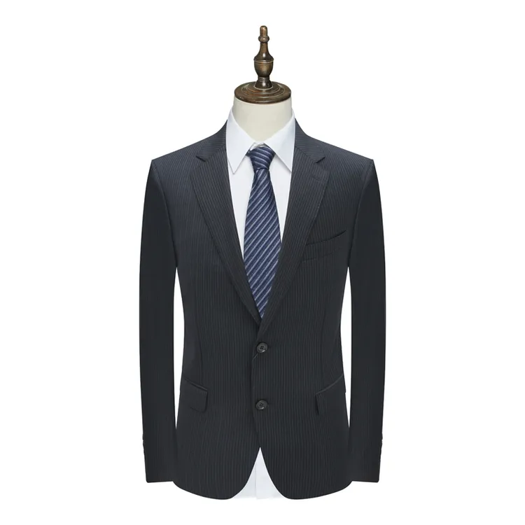 SF391圣男式春秋西服130'S意大利面料两粒扣商务休闲西装