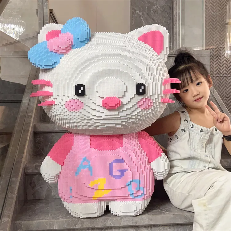 兼容乐高玩具高难度拼图摆件成年人凯蒂猫美乐蒂积木益智女孩系列